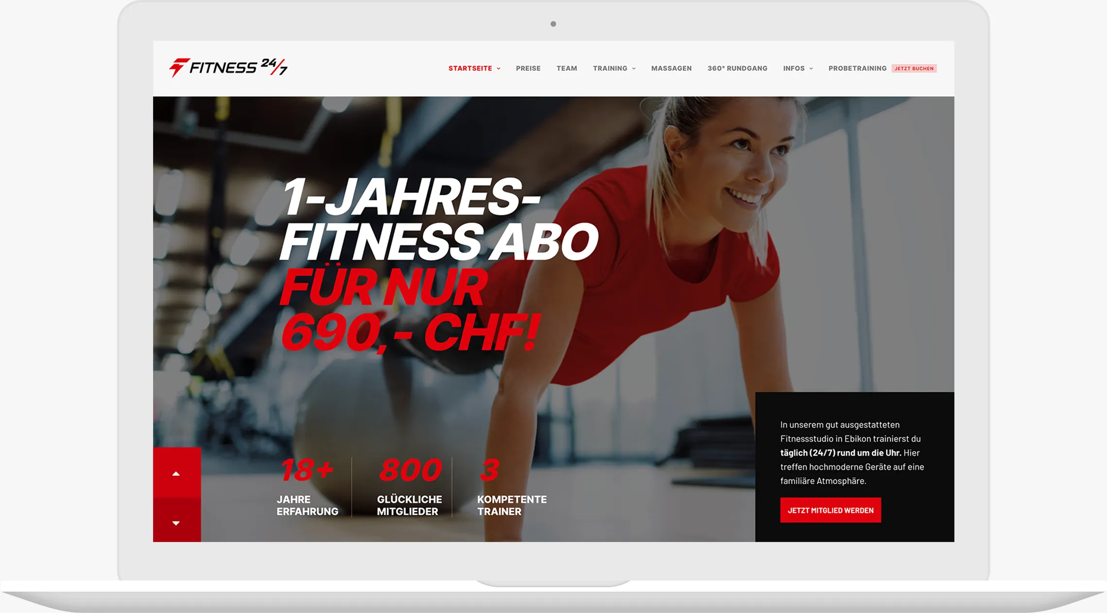 Referenzen FITNESS 24/7 Ebikon Schweiz